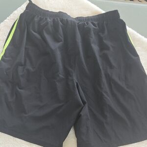 Everlast Black Shorts with Neon Green Stripes